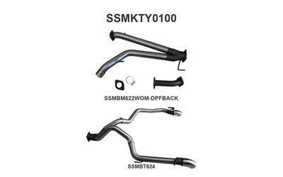TOYOTA LANDCRUISER 200 SERIES 4.5TD V8  MANTA TWIN 3" STAINLESS DPF BACK EXHAUST