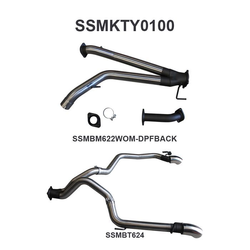 TOYOTA LANDCRUISER 200 SERIES 4.5TD V8  MANTA TWIN 3" STAINLESS DPF BACK EXHAUST