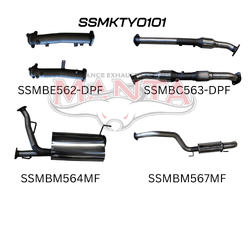 Twin 2.5" to 3" Turbo Back Exhaust - Lexus LX450d VDJ201 4.5L Wagon (2017-2021)