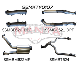Twin 3" Turbo Back Exhaust - Lexus LX450D VDJ201R 4.5L (2017-21)