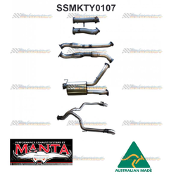 TOYOTA LANDCRUISER 200 SERIES 4.5 V8  MANTA TWIN 3" STAINLESS TURBO BACK EXHAUST
