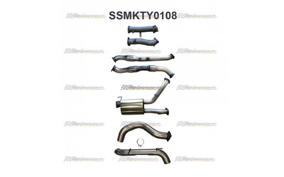 TOYOTA LANDCRUISER 200 SERIES 4.5LT V8 DUAL 3" INTO 4" STAINLESS MANTA EXHAUST