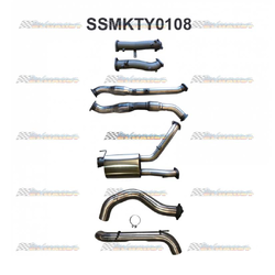 TOYOTA LANDCRUISER 200 SERIES 4.5LT V8 DUAL 3" INTO 4" STAINLESS MANTA EXHAUST