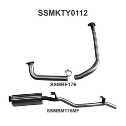 Landcruiser FZJ75 FZJ78 4.5L Petrol Ute/Troop MANTA SS Extractor Back Exhaust