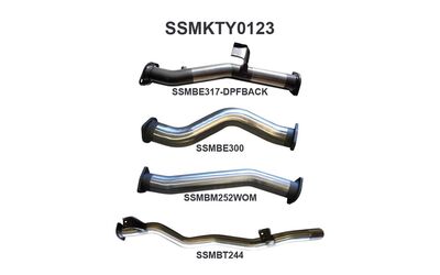 TOYOTA LANDCRUISER 70 SERIES 2016-ON UTE 4.5TD V8 DPF BACK STAINLESS EXHAUST