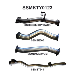 TOYOTA LANDCRUISER 70 SERIES 2016-ON UTE 4.5TD V8 DPF BACK STAINLESS EXHAUST