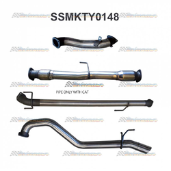 TOYOTA HILUX KUN026R D4D 2005-2015 3.0 TD 3" MANTA STAINLESS TURBO BACK EXHAUST