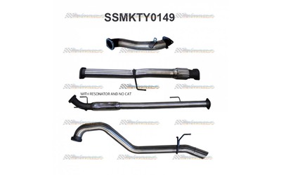TOYOTA HILUX D4D 2005-2015 3.0LT TD 3" MANTA STAINLESS TURBO BACK EXHAUST