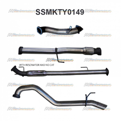 TOYOTA HILUX D4D 2005-2015 3.0LT TD 3" MANTA STAINLESS TURBO BACK EXHAUST