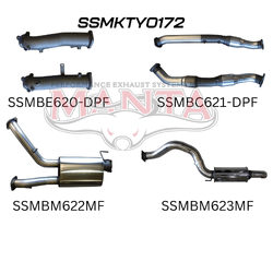 Twin 3" to Single 4" Turbo Back Exhaust - Lexus LX450D VDJ201R 4.5L (2017-21)