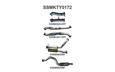 TOYOTA LANDCRUISER 200 SERIES 4.5LT V8 DUAL 3" INTO 4" STAINLESS MANTA EXHAUST