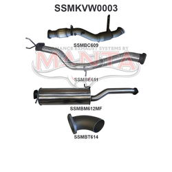 3" Turbo Back Exhaust - VW Amarok TDI400/420 2H 2.0L Bi-Turbo (6/2012-2022)