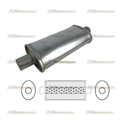 Universal Muffler 3" Centre/Centre - 9" x 4" x 14" Long OVAL - Megaflow