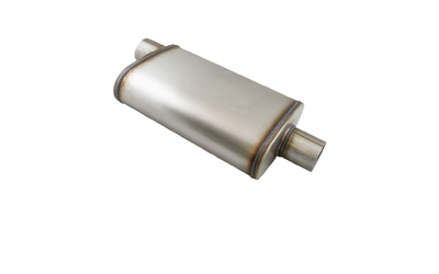 Universal Muffler 2.5" Offset/Centre - 9" x 4" x 16" Long OVAL - Megaflow