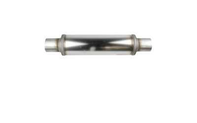 Universal Muffler 2.5" Centre/Centre - 14" Long x 4" ROUND - Megaflow
