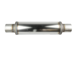 Universal Muffler 2.5" Centre/Centre - 14" Long x 4" ROUND - Megaflow