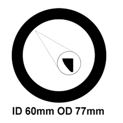 Flange Gasket Wire Mesh Ball Joint - ID 60mm, OD 75mm, 15mm Thick - Suits Toyota