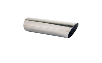 Angle Cut STAINLESS Exhaust Tip - 2" Inlet - 2 1/8" Outlet (8"Long)