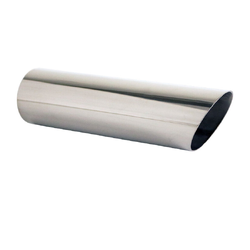 Angle Cut STAINLESS Exhaust Tip - 2" Inlet - 2 1/8" Outlet (8"Long)