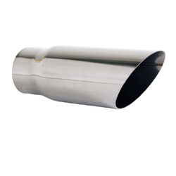 Angle Cut STAINLESS Exhaust Tip -2.25" Inlet - 2.5" Outlet (8" Long)