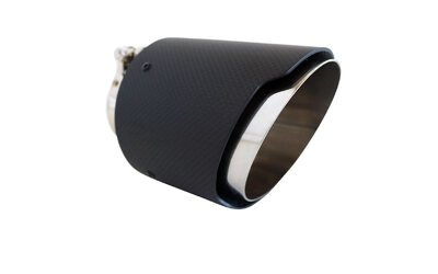 Angle Cut CARBON FIBRE Exhaust Tip - 2.5" Inlet - 4.5" Outlet (5.5" Long)