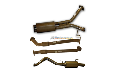 LANDCRUISER 200 SERIES V8 4.5LT TD DUAL 2.5" KING BROWN STAINLESS EXHAUST 