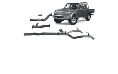 REDBACK EXTREME EXHAUST to suit TOYOTA LANDCRUISER 70 79 SERIES UTE 2016-ON