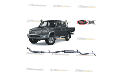 TOYOTA LANDCRUISER 70 SERIES DC UTE 4.5LT TD V8 REDBACK 3" EXHAUST CAT & MUFFLER