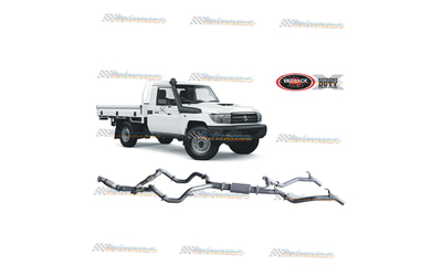 TOYOTA LANDCRUISER 70 SERIES UTE 4.5LT TD V8 REDBACK TWIN 3" EXHAUST CAT & RESO