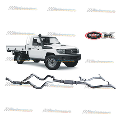 Twin 3" Turbo Back Exhaust - Landcruiser 79 Series 4.5L Single Cab Ute (2007-16)