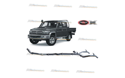 TOYOTA LANDCRUISER 70 SERIES DC UTE 4.5LT TD V8 REDBACK TWIN 3" EXHAUST CAT & PIPE