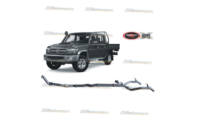 Twin 3" Turbo Back Exhaust - Landcruiser 79 Series 4.5L Dual Cab Ute (2007-16)