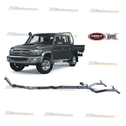 Twin 3" Turbo Back Exhaust - Landcruiser 79 Series 4.5L Dual Cab Ute (2007-16)