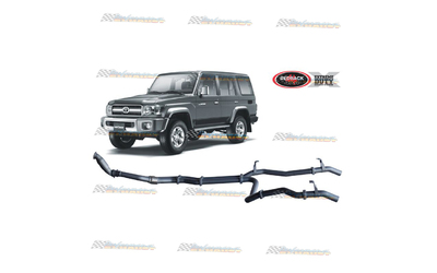 TOYOTA LANDCRUISER 76 SERIES WAGON 4.5LT TD V8 REDBACK TWIN 3" EXHAUST CAT & PIPE