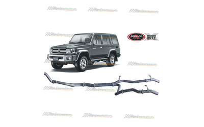 TOYOTA LANDCRUISER 76 SERIES WAGON 4.5LT TD V8 REDBACK TWIN 3" EXHAUST PIPE ONLY