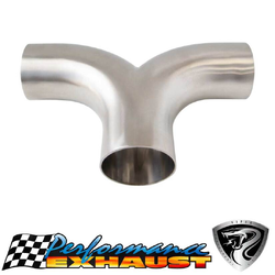 2.5" (63mm) Exhaust Mandrel T-PIECE Merge Pipe 304 Stainless Steel