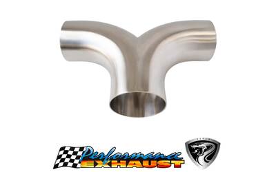 4" (101mm) Exhaust Mandrel T-PIECE Merge Pipe 304 Stainless Steel