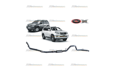 TOYOTA PRADO 120 150 SERIES D4D 3.0LT TD REDBACK EXTREME 3" EXHAUST WITH RESO