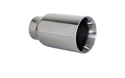 Straight Cut Inner Cone STAINLESS Exhaust Tip - 2.5" In - 3.5" Out (6.5" Long)