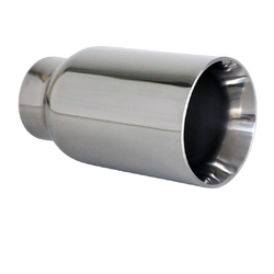 Straight Cut Inner Cone STAINLESS Exhaust Tip - 2.5" In - 3.5" Out (6.5" Long)