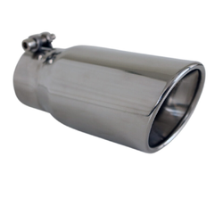 Angle Cut Rolled Inner Cone STAINLESS Exhaust Tip - 2.5" Inlet - 80mm Outlet