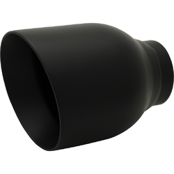 Angle Cut Inner Cone BLACK MATTE Exhaust Tip - 2.25" Inlet - 4" Outlet (5" Long)