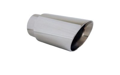 Angle Cut Inner Cone STAINLESS Exhaust Tip - 2.5" Inlet - 3" Outlet (6.5" Long)