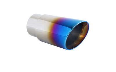 Angle Cut Inner Cone BLUE FLAME Exhaust Tip - 2.5" Inlet - 3" Outlet (6.5" Long)