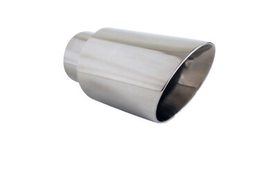 Angle Cut Inner Cone STAINLESS Exhaust Tip - 2.5" Inlet - 3.5" Out (6.5" Long)