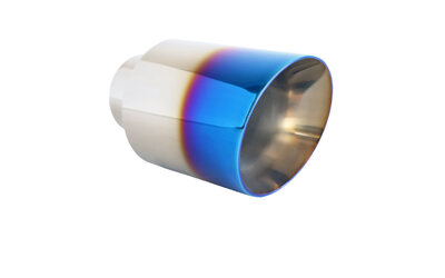 Angle Cut Inner Cone BLUE FLAME Exhaust Tip - 2.5" Inlet - 3.5" Out (6.5" Long)