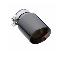 Angle Cut Inner Cone BLACK CHROME Exhaust Tip - 3" Inlet - 4.5" Outlet (8" Long)