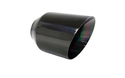 Angle Cut Inner Cone BLACK CHROME Exhaust Tip - 3" Inlet - 5" Outlet