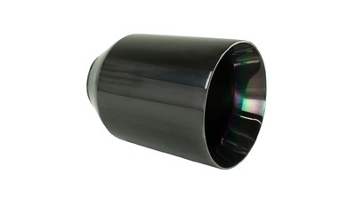 Straight Cut Inner Cone BLACK CHROME Exhaust Tip - 3" Inlet - 5" Outlet