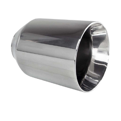Straight Cut Inner Cone STAINLESS Exhaust Tip - 3" Inlet - 5" Outlet